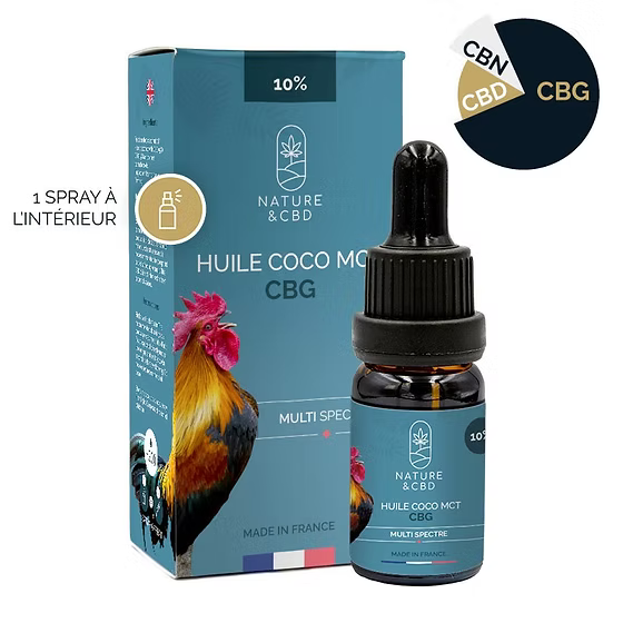 Huile CBG BIO 10% sans THC - Multi-Spectre - Cdelafrappe
